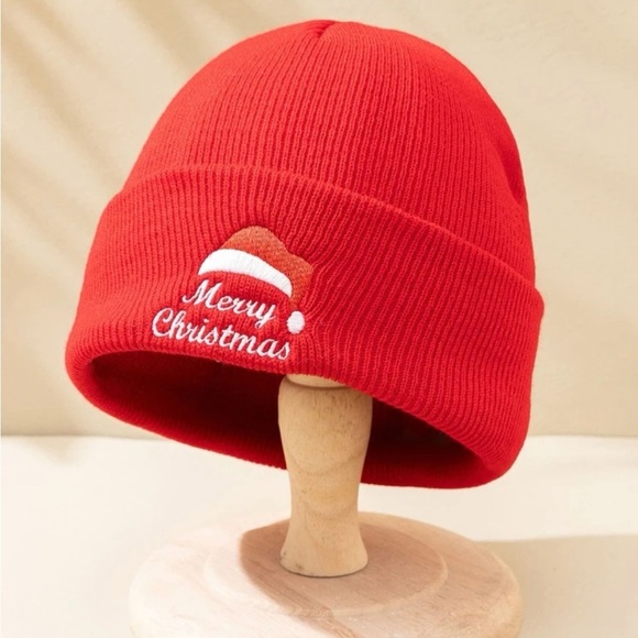Holiday Red Soft Christmas Beanie BLACK FRIDAY SALE 🎄🎅🏽 - Picture 1 of 6